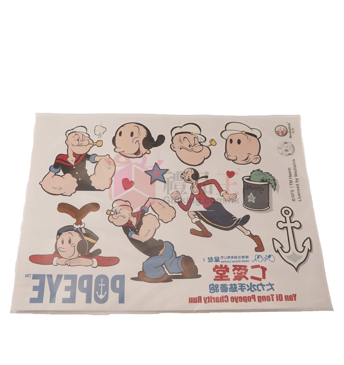Popeye tattoo paper (advertising gifts)