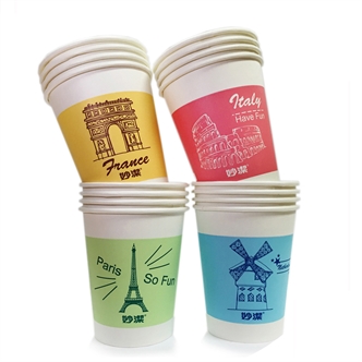 Color printing advertising paper cup