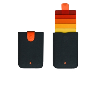 Gradient cascading card holder