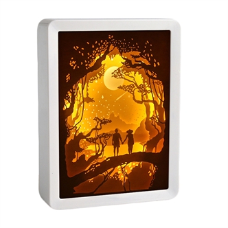 3D stereo light paper carving night light