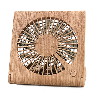 Portable wooden fan