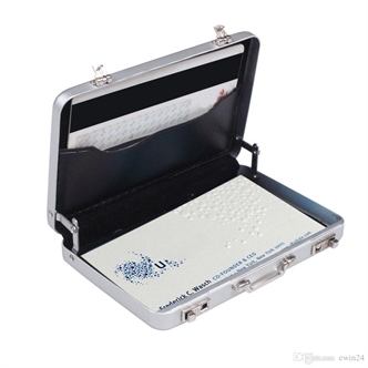 Aluminum luggage namecard box