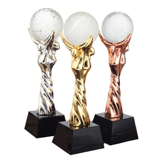 Spherical crystal trophy