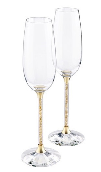 水晶香檳杯 (一對)