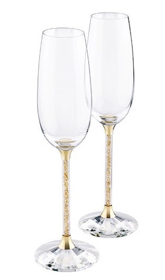 Crystal Champagne Glasses (one pair)