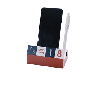 Perpetual calendar mobile phone holder