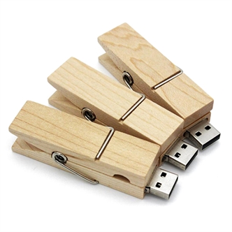 Wood clip type USB