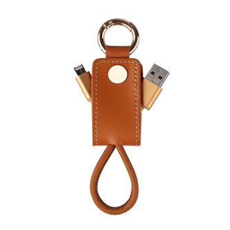 Leather keyring data cable