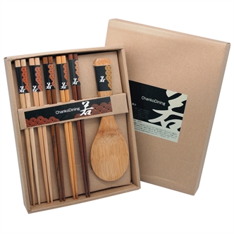 Wood tableware chopsticks gift box