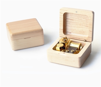 Wooden lettering music box