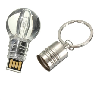 Light bulb USB finger keyring