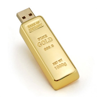 Golden USB Drive Flash