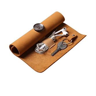 Roll Type leather storage bag