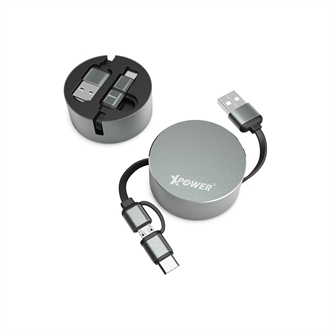 2-in-1 Retractable Sync & Mirco Cable [Type-C + Mirco]