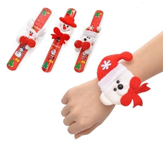 Christmas Snowman Slap Band Wristband