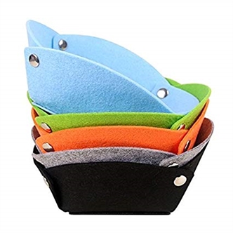 Foldable felt storage tray