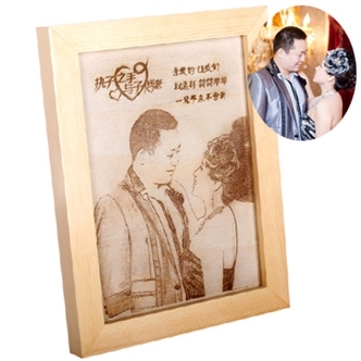 Personalized wooden photo portrait