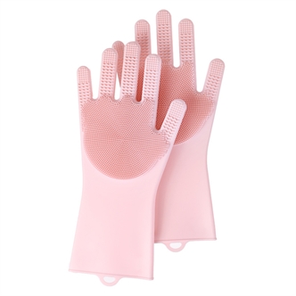 Silicone glove double-sided brush