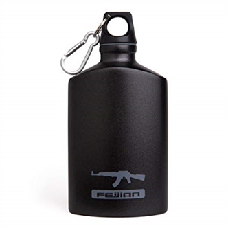 Flat aluminum bottle