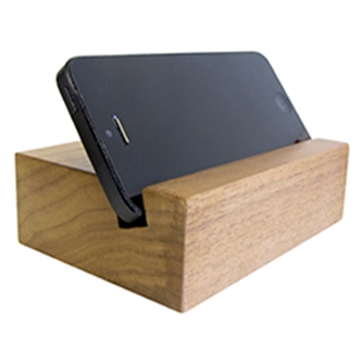 Log phone stand