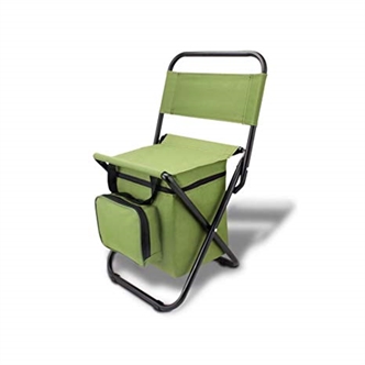 Folding beach chair with coller bag