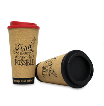 Eco-friendly cork coffee mug