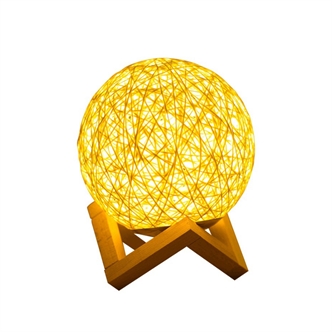 Twine rattan table lamp