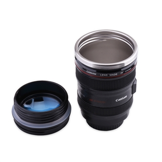 Camera lens shape cup